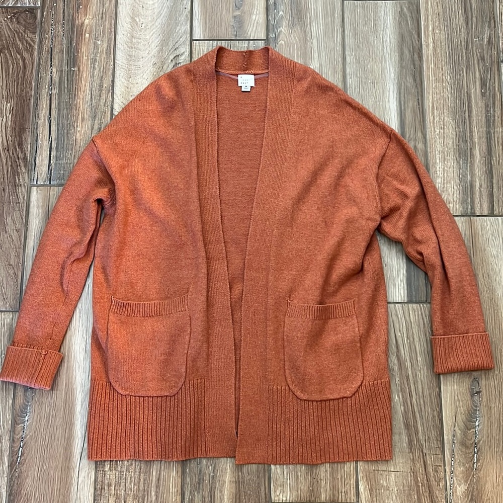 Burnt orange cardigan size medium